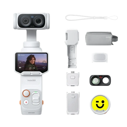 Insta360 Luna Ultra két objektíves akciókamera - Stellar White standard Bundle