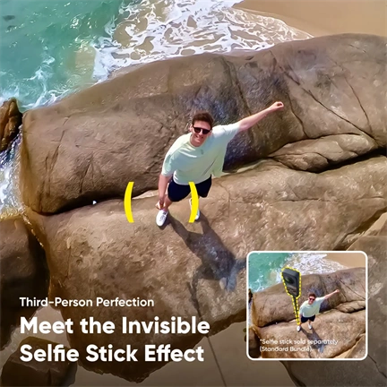 Insta360 X4 akciókamera - Fekete