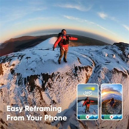 Insta360 X4 akciókamera - Fekete