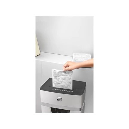 Iratmegsemmisítő, konfetti, 15 lap, HP "Oneshred 15CC", világosszürke