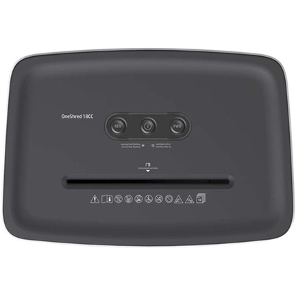 Iratmegsemmisítő, konfetti, 18 lap, HP "Oneshred 18CC", világosszürke