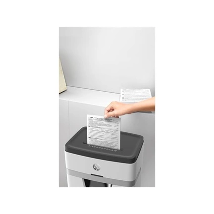 Iratmegsemmisítő, konfetti, 18 lap, HP "Oneshred 18CC", világosszürke