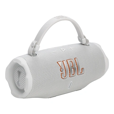 JBL Charge 6 hangszóró - Bluetooth, hordozható, vízálló, ütésálló, 45W, fehér