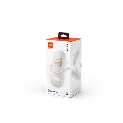 JBL Flip 7 hangszóró - Bluetooth, hordozható, vízálló, ütésálló, 25W, fehér