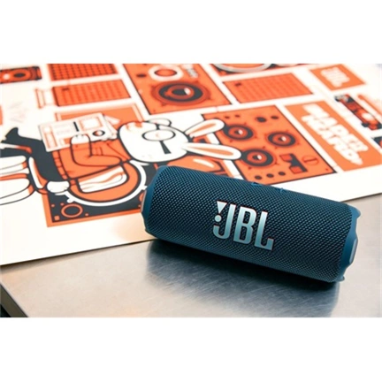 JBL Flip 7 hangszóró - Bluetooth, hordozható, vízálló, ütésálló, 25W, kék