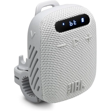 JBL Wind 3 - kerékpárkormányra rögzíthető Bluetooth hangszóró/FM rádió/médialejátszó, IP67 víz- és porálló, szürke