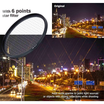 JJC 6 Points Star Filter 49mm