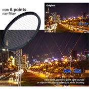 JJC 6 Points Star Filter 62mm