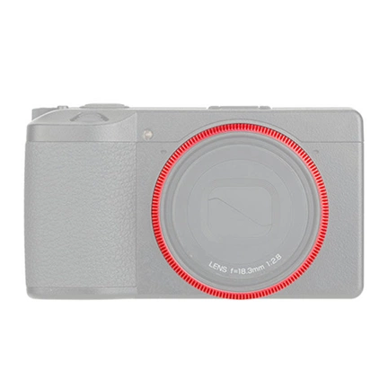 JJC Lens Decoration Ring for Ricoh GR III - Red