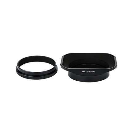 JJC Lens Hood & Adapter Ring Kit replaces Fujifilm LH-X100 & AR-X100 Black