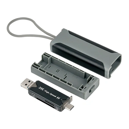 JJC Memory Card Case + USB 3.0 Card Reader 1xSD 2xmSD 1xNSIM