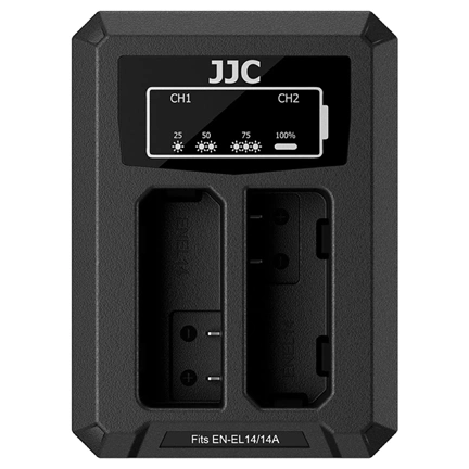 JJC USB Dual Battery Charger DCH-EL14TC