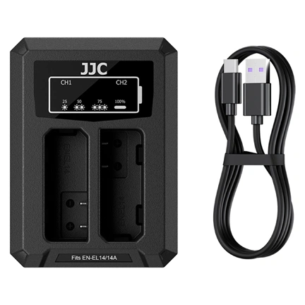 JJC USB Dual Battery Charger DCH-EL14TC