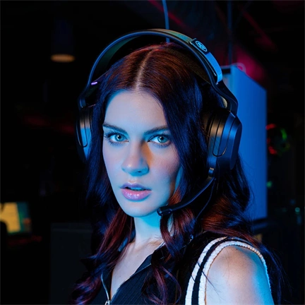 JLab Nightfall Wired Gaming Headset - Black