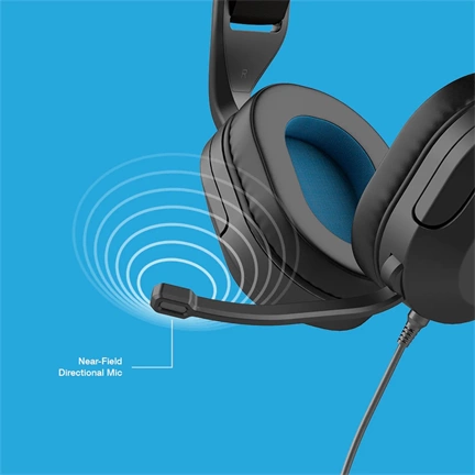 JLab Nightfall Wired Gaming Headset - Black