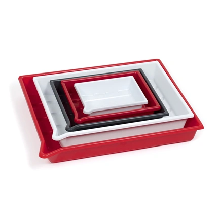 KAISER Lab Tray, 20 x 25 cm (7,9 x 9,8"), red 4158