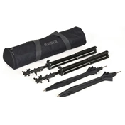 KAISER „Strobist” világításállvány / ernyő szett