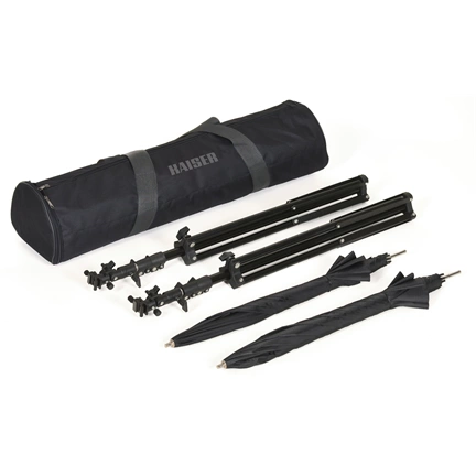 KAISER „Strobist” világításállvány / ernyő szett