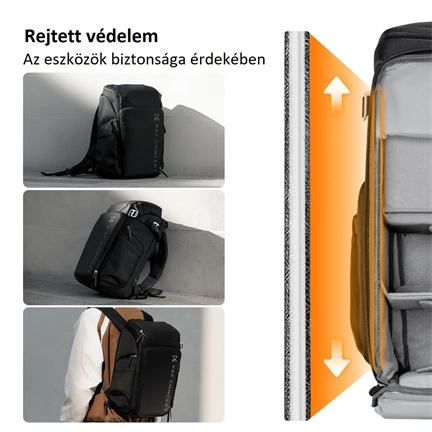 K&F Concept Alpha Air fotós hátizsák 25L, fekete