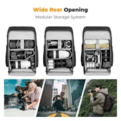 K&F Concept Alpha Air fotós hátizsák 25L, fekete piros