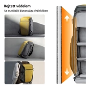 K&F Concept Alpha Air fotós hátizsák 25L, sárga