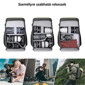 K&F Concept Alpha Air fotós hátizsák 25L, sárga