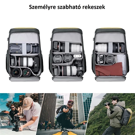 K&F Concept Alpha Air fotós hátizsák 25L, sárga