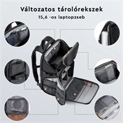 K&F Concept Alpha Backpack 20L, fotós hátizsák, vízálló, fekete