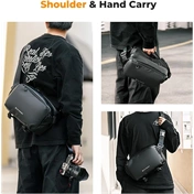 K&F Concept Alpha Sling 10L, fotós oldaltáska, fekete