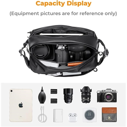 K&F Concept Alpha Sling 10L, fotós oldaltáska, fekete