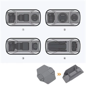 K&F Concept Alpha Sling 10L, fotós oldaltáska, fekete szürke