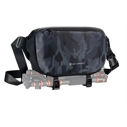 K&F Concept Alpha Sling 10L, fotós oldaltáska, fekete szürke, terepmintás