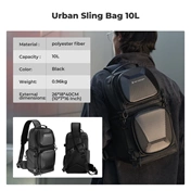 K&F Concept Beta Messenger egyvállas hardshell kamera hátizsák 10L, fekete