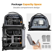 K&F Concept Beta Messenger egyvállas hardshell kamera hátizsák 10L, fekete