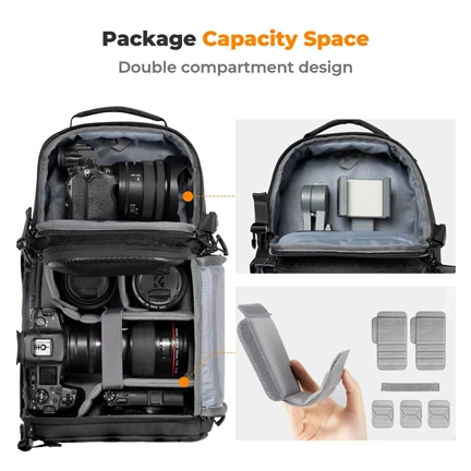 K&F Concept Beta Messenger egyvállas hardshell kamera hátizsák 10L, fekete