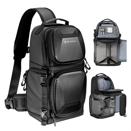 K&F Concept Beta Messenger egyvállas hardshell kamera hátizsák 10L, fekete