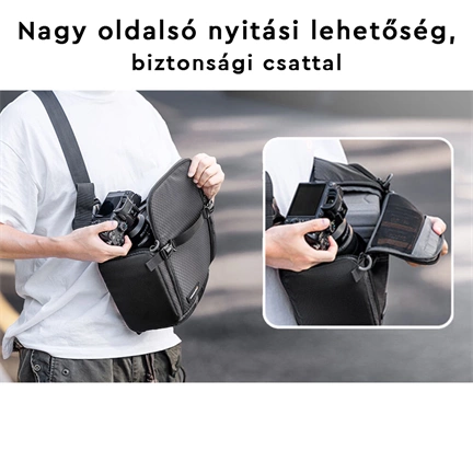 K&F Concept Beta Messenger egyvállas kamera hátizsák 10L, fekete