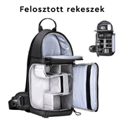 K&F Concept Beta Messenger egyvállas kamera hátizsák 10L, fekete