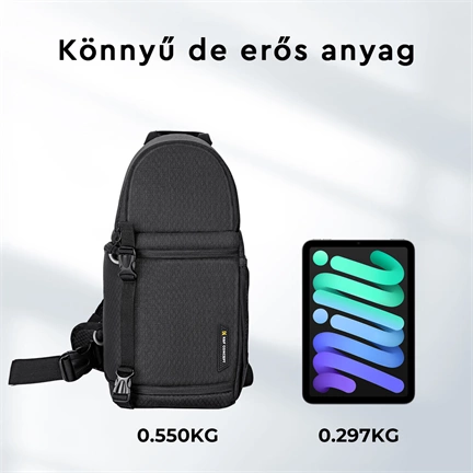K&F Concept Beta Messenger egyvállas kamera hátizsák 10L, fekete