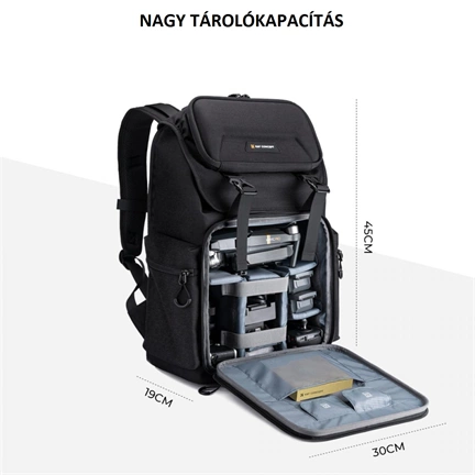 K&F Concept Beta fotós hátizsák - 25 literes, vízálló, fekete