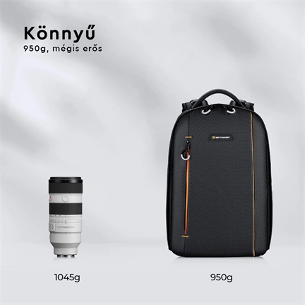 K&F Concept Beta hátizsák 18L V3, fekete narancs