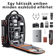 K&F Concept Beta hátizsák 18L V3, fekete narancs