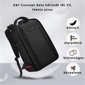K&F Concept Beta hátizsák 18L V3, fekete piros