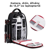 K&F Concept Beta hátizsák 18L V3, fekete piros