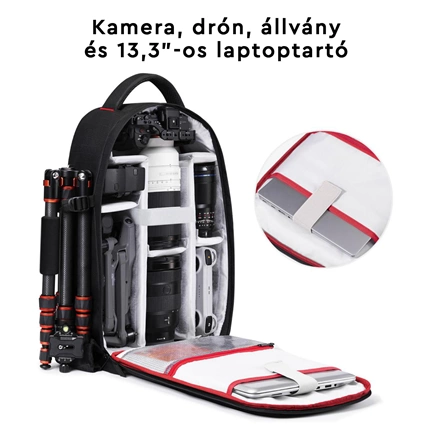 K&F Concept Beta hátizsák 18L V3, fekete piros