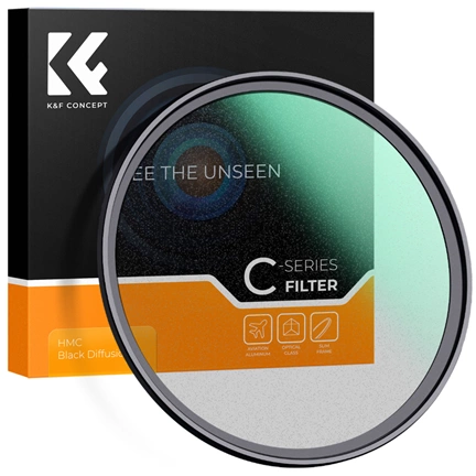 K&F Concept C Series Black Mist 1/4 lágyító szűrő, ultravékony többrétegű bevonat, 58mm