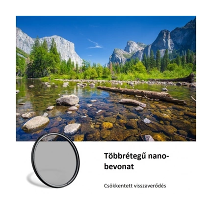 K&F Concept Classic Series CPL cirkuláris polár szűrő, 62 mm