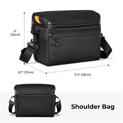 K&F Concept Collapsible Backpack 22L, fotós hátizsák, oldaltáskáva csukható, fekete