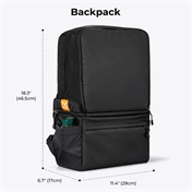 K&F Concept Collapsible Backpack 22L, fotós hátizsák, oldaltáskáva csukható, fekete