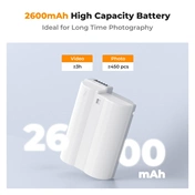 K&F Concept EN-EL15C akkumulátor 2600mAh, USB-C csatlakozóval